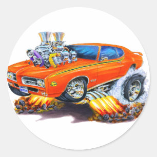 Adesivo Redondo Carro da laranja do juiz de 1969 GTO