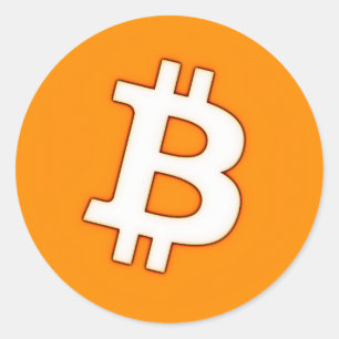 Adesivo Redondo Carro de Bitcoin
