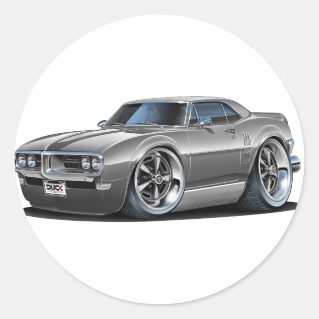 Adesivo Redondo Carro de Cinza de Firebird 1968 (Frente)