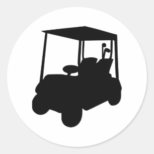 Adesivo Redondo Carro de golfe
