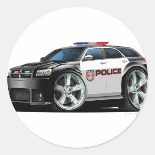 Adesivo Redondo Carro de polícia do magnum de Dodge