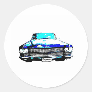 Adesivo Redondo carro de trapos cadillac