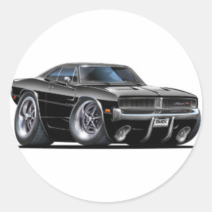 Adesivo Redondo Carro do preto do carregador de Dodge