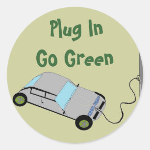 Adesivo Redondo Carro Elétrico
