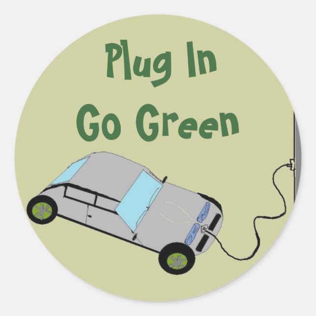 Adesivo Redondo Carro Elétrico (Frente)