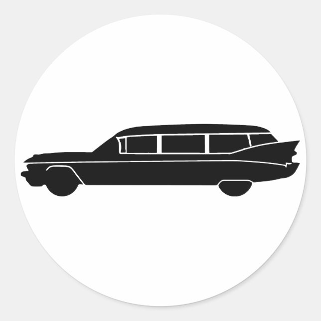 Adesivo Redondo Carro fúnebre (Frente)