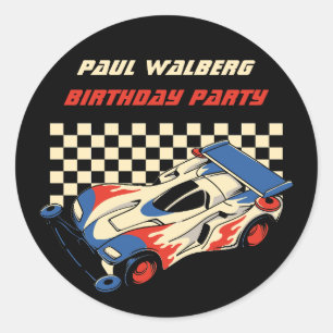 Adesivo Redondo Carro Race