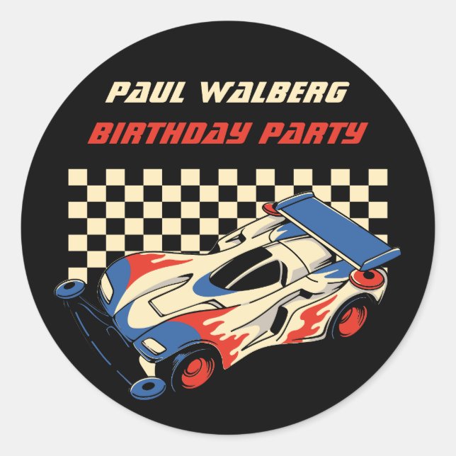 Adesivo Redondo Carro Race (Frente)