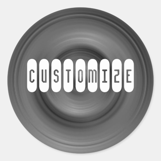 Adesivo Redondo Carro rápido II - Modelo (Frente)