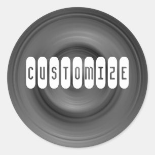 Adesivo Redondo Carro rápido II - Modelo