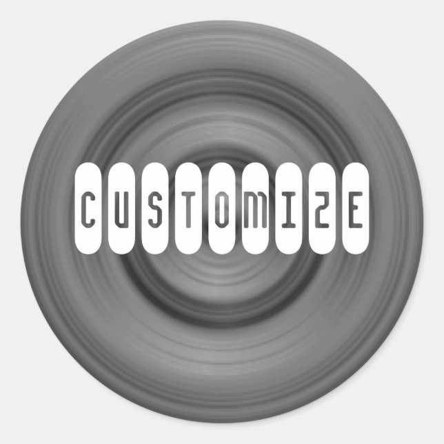 Adesivo Redondo Carro rápido - Modelo (Frente)