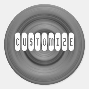 Adesivo Redondo Carro rápido - Modelo