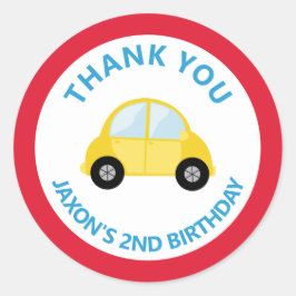 Adesivo Redondo Carro Transportado Aniversário Obrigado A Favor