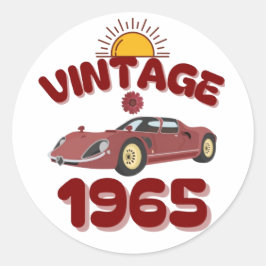 Adesivo Redondo carro vintage