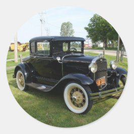 Adesivo Redondo Carros Clássicos