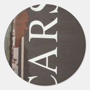 Adesivo Redondo Carros - Sinal de Carro vintage de Caminhão