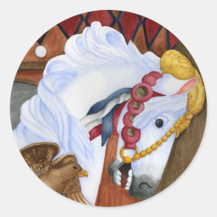 Adesivo Redondo Carrossel Horse Sticker