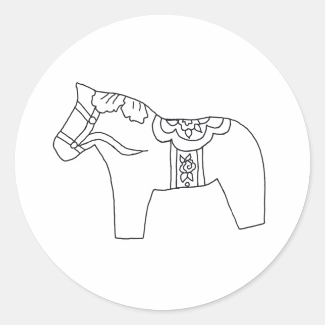 Adesivo Redondo Carrossel Horse Sticker (Frente)