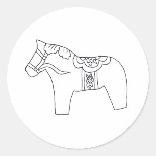 Adesivo Redondo Carrossel Horse Sticker