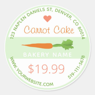 Adesivo Redondo Carrot Cake