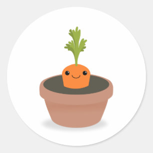Adesivo Redondo Carrot Character