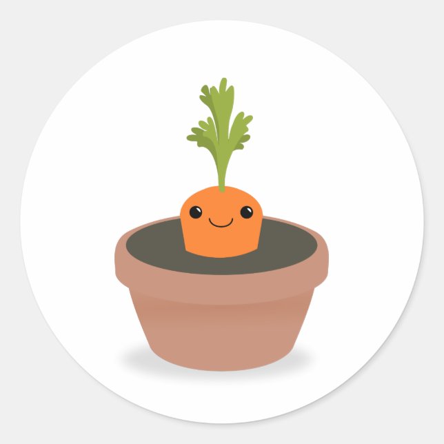 Adesivo Redondo Carrot Character (Frente)