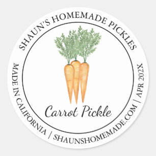 Adesivo Redondo Carrot Pickle Modern