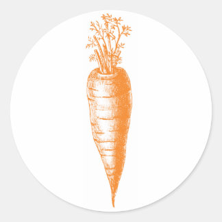 Adesivo Redondo Carrot Stickers