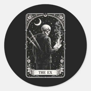 Adesivo Redondo Carta de Tarot do Dia dos Namorados O Ex Amor Góti