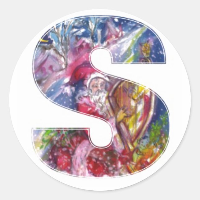 ADESIVO REDONDO CARTA DO NATAL/PAPAIS NOEIS QUE REPRODUZEM HARP (Frente)