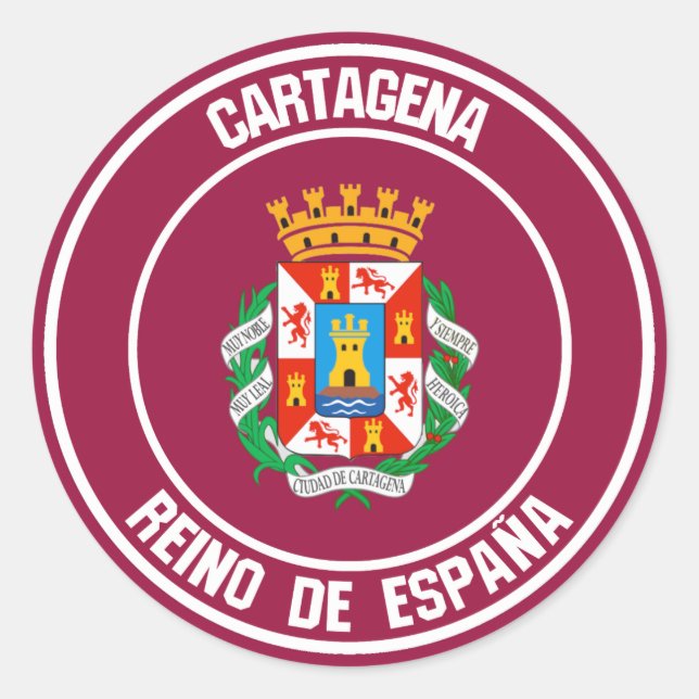 Adesivo Redondo Cartagena Round Emblem (Frente)