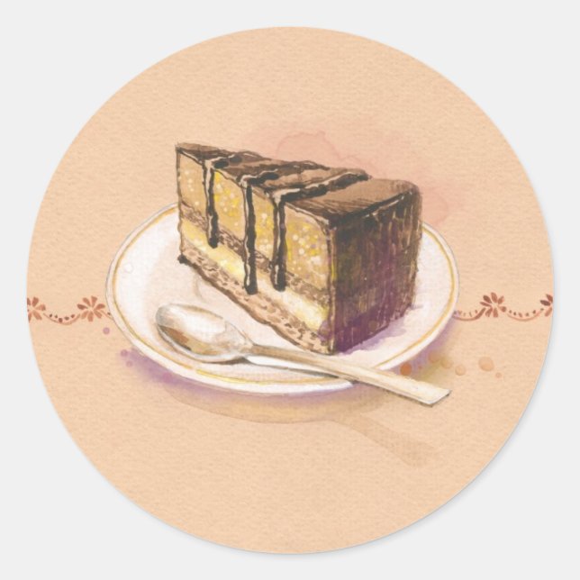 Adesivo Redondo Cartão com massa de água pintada (Frente)