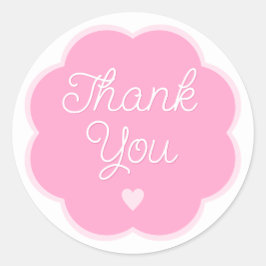 Adesivo Redondo Cartão de Agradecimento Flor Florece Nova Menina R