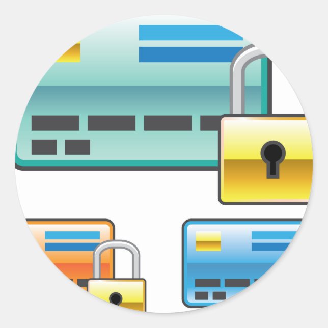 Adesivo Redondo Cartão de crédito Cartão de débito ATM (Frente)