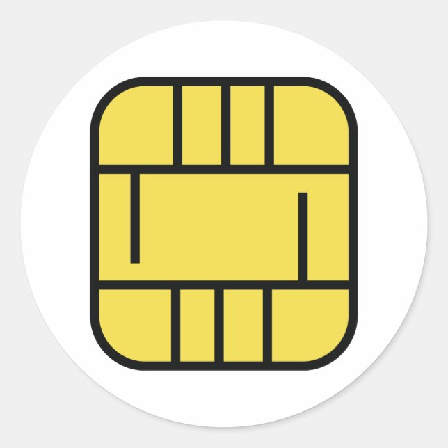 Adesivo Redondo cartão de crédito de microchip (Frente)