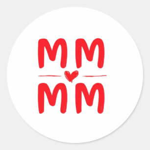 Adesivo Redondo Cartão de Dia das Mães Feliz