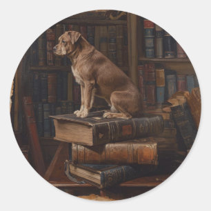 Adesivo Redondo Cartão postal Pet Talk