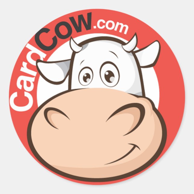 Adesivo Redondo Cartão-postal Vintage CardCow (Frente)