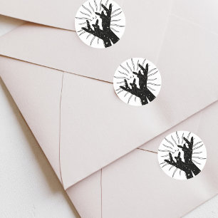 Adesivo Redondo Cartas de Tarot   Chá de Noiva   Casamento   Moder