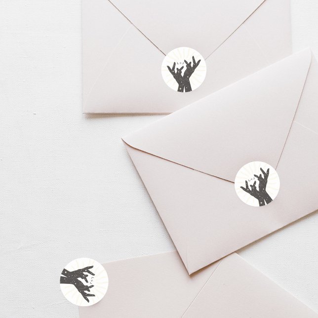 Adesivo Redondo Cartas de Tarot | Chá de Noiva | Casamento | Neutr (Criador carregado)