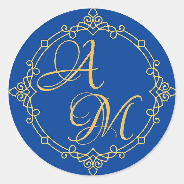 Adesivo Redondo Cartas juntas Vinheta para convite de casamento (Frente)