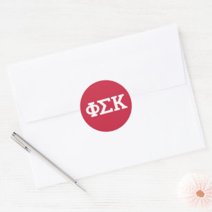 Adesivo Redondo Cartas Phi Sigma Kappa