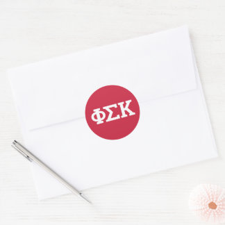 Adesivo Redondo Cartas Phi Sigma Kappa