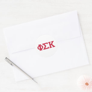 Adesivo Redondo Cartas Phi Sigma Kappa