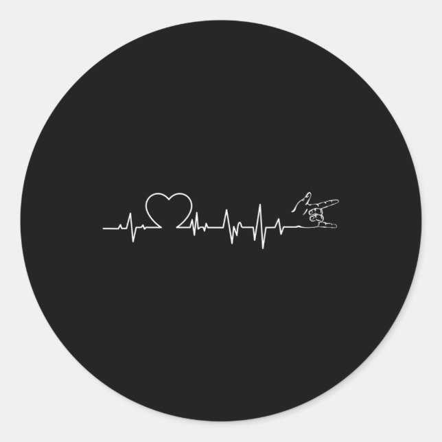 Adesivo Redondo Cartaz auricular, linguagem auditiva perda de audi (Frente)