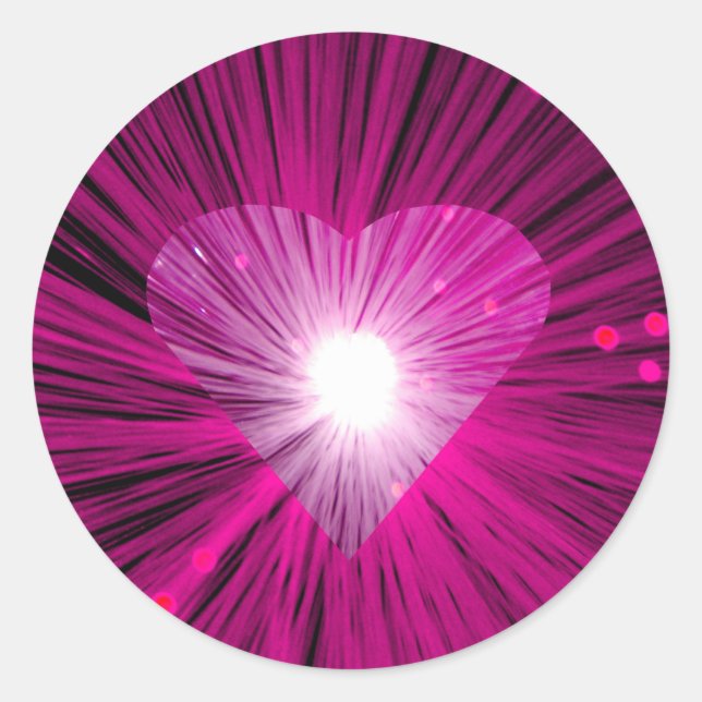 Adesivo Redondo Cartaz cor-de-rosa redondo (Frente)