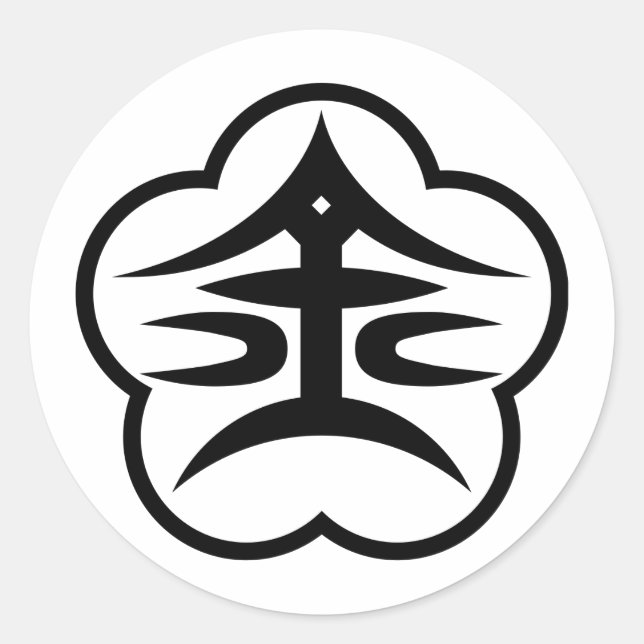 Adesivo Redondo Cartaz da cidade de Kanazawa (JAPÃO) (Frente)