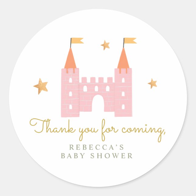 Adesivo Redondo Cartaz da Princesa Dragão e Presente (Frente)