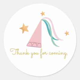 Adesivo Redondo Cartaz da Princesa Dragão e Presente