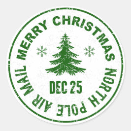 Adesivo Redondo cartaz de Natal alegre